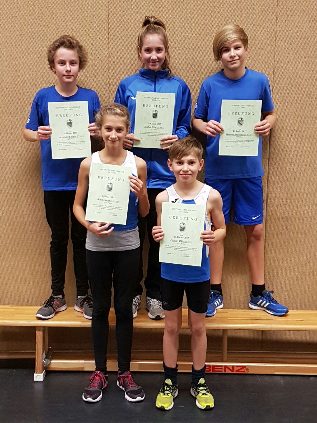 LSV Pirna startet mit 5 Landeskaderathleten ins Jahr 2017